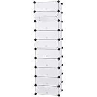 SONGMICS LPC10W - Zapatero Modular- Zapatero Cubos- EstanterÍa Modular para Bricolaje de 10 Ranuras- 40 x 30 x 17 cm por…